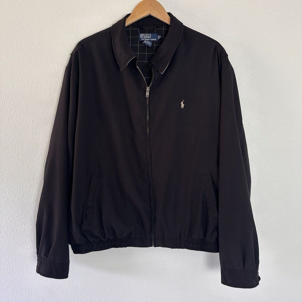 Polo Ralph Lauren Harrington Full Zip Jacket Black Mens XXL